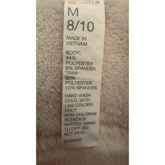 NWOT Zella Cream Hooded Ribbed Zip-Up Jacket Kids 8/10 Medium Polyester Blend - Picture 3 of 15